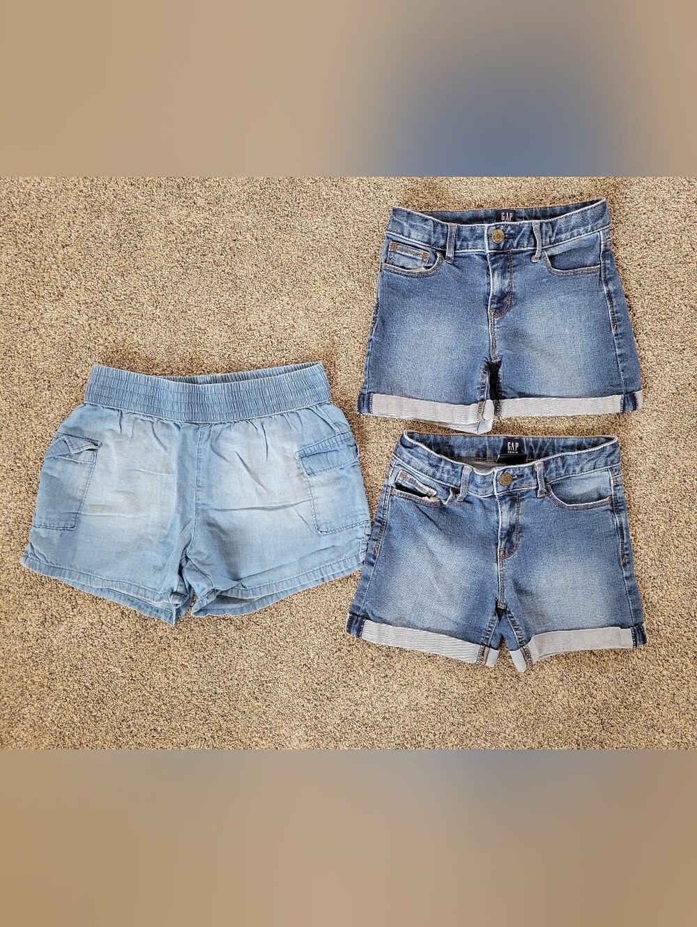 Girls size 10 jeans shorts and size 10-12 shorts
